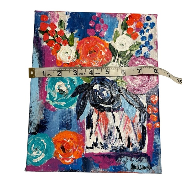 Original Artwork Abstract Blooms Impressionism 8 x 10” - Picture 14 of 15